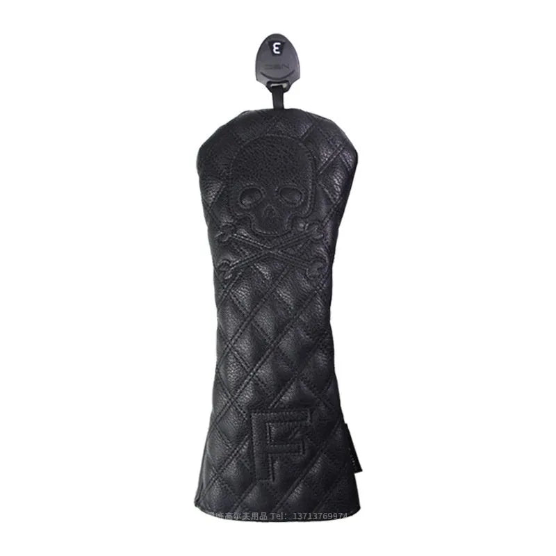 A black waterproof PU protective cover for a golf wooden pole.