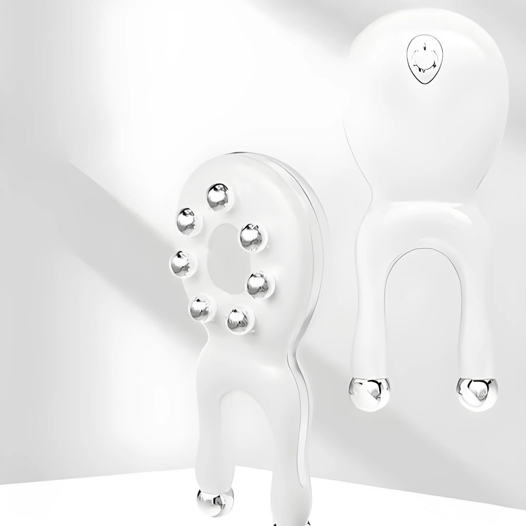 Facial beauty apparatus vibration ball massage device in ABS PC stainless steel with USB charging for eye and neck use