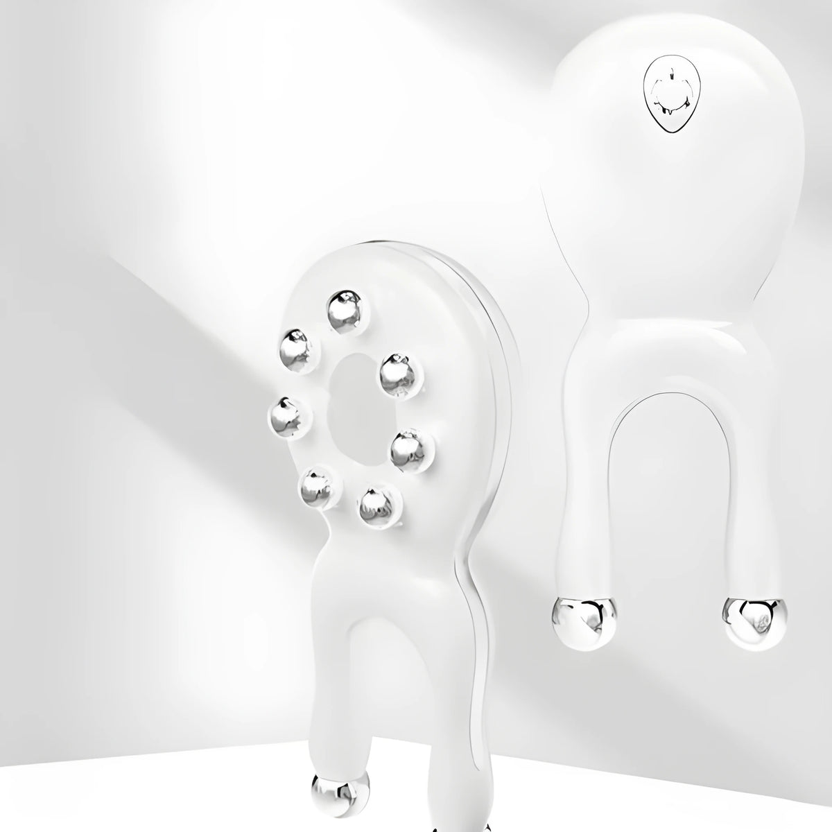 Facial beauty apparatus vibration ball massage device in ABS PC stainless steel with USB charging for eye and neck use