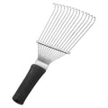 Stainless steel dematting brush with curved teeth for horse and dog grooming
