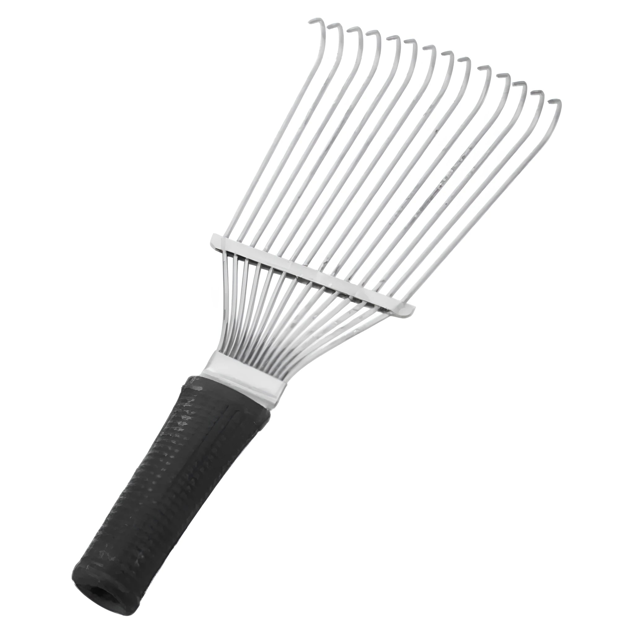 Stainless steel dematting brush with curved teeth for horse and dog grooming