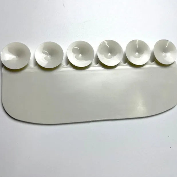 White PVC urine blocking board for toilet, child potty training splash guard.