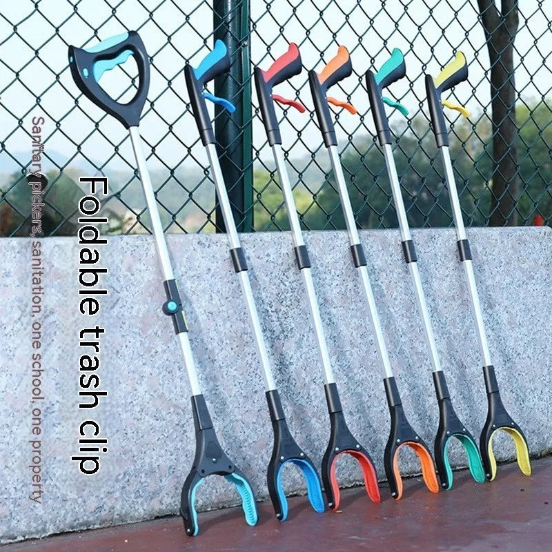 Multi-colour trash clip clamp in plastic and aluminium alloy for securing waste bags