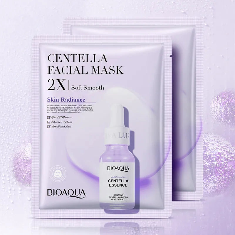 Single collagen facial sheet mask with 30g of clear gel on white background.