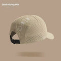 Men's adjustable baseball cap with mesh design in purple, showing dome crown and adjustable strap