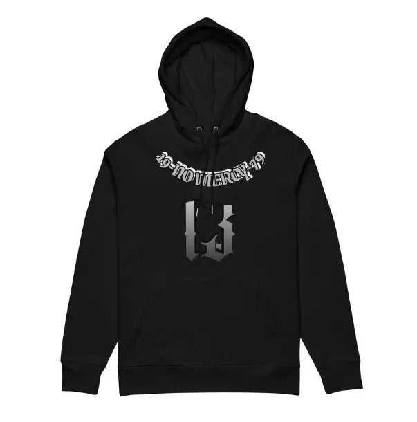 A loose-fit hooded pullover sweater with fleece lining, shown in team uniform context.