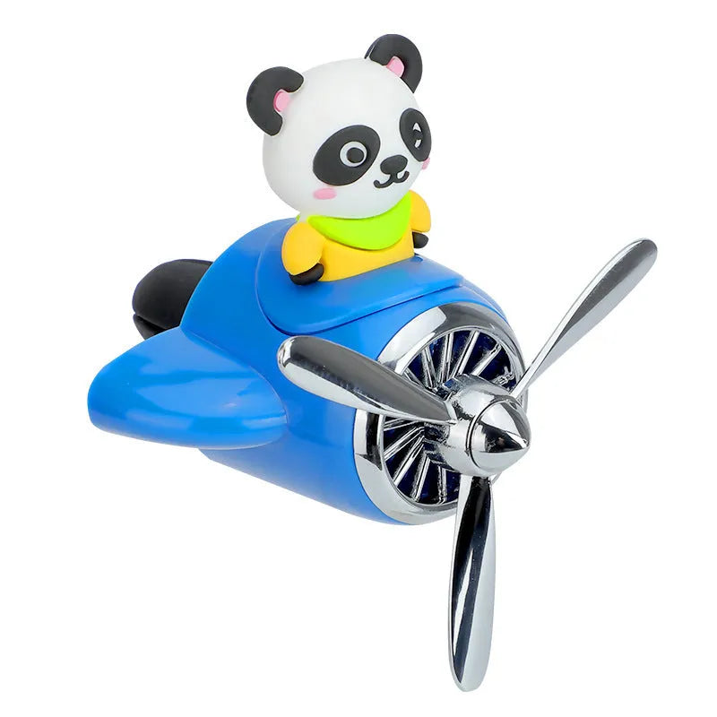 Cartoon airplane-shaped plastic car air outlet aromatherapy diffuser with jasmine fragrant slices