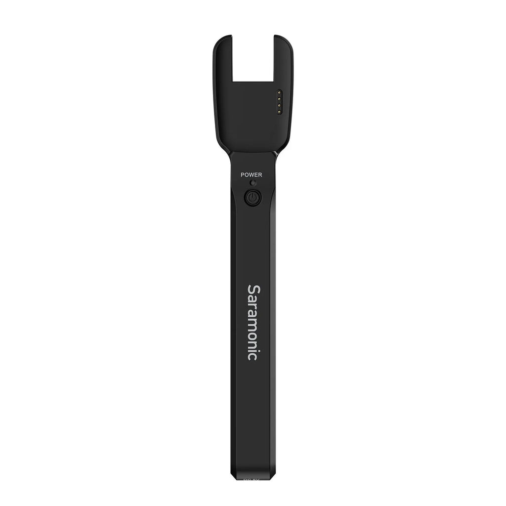 2.4GHz wireless lapel microphone with clip and OLED display shown alongside lavalier microphone