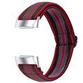 Printed elastic replacement watch strap for Fitbit Charge 6 in assorted colours on a white background