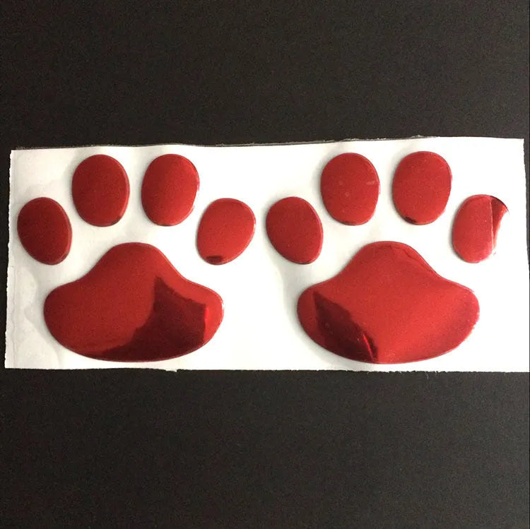 PVC car sticker with hand-shaped brush and footprint design for bumper scratch coverage