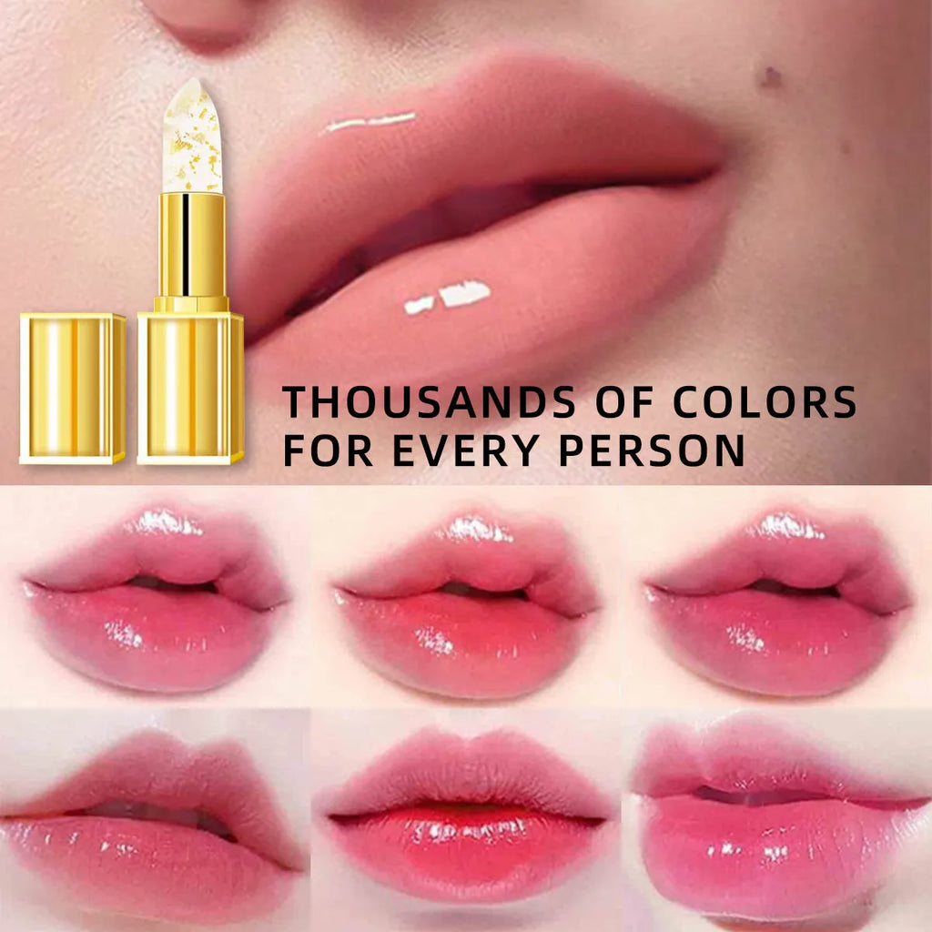 Warm colour-changing anti-smudge lipstick in a 3.5g stick with moisturising balm base.