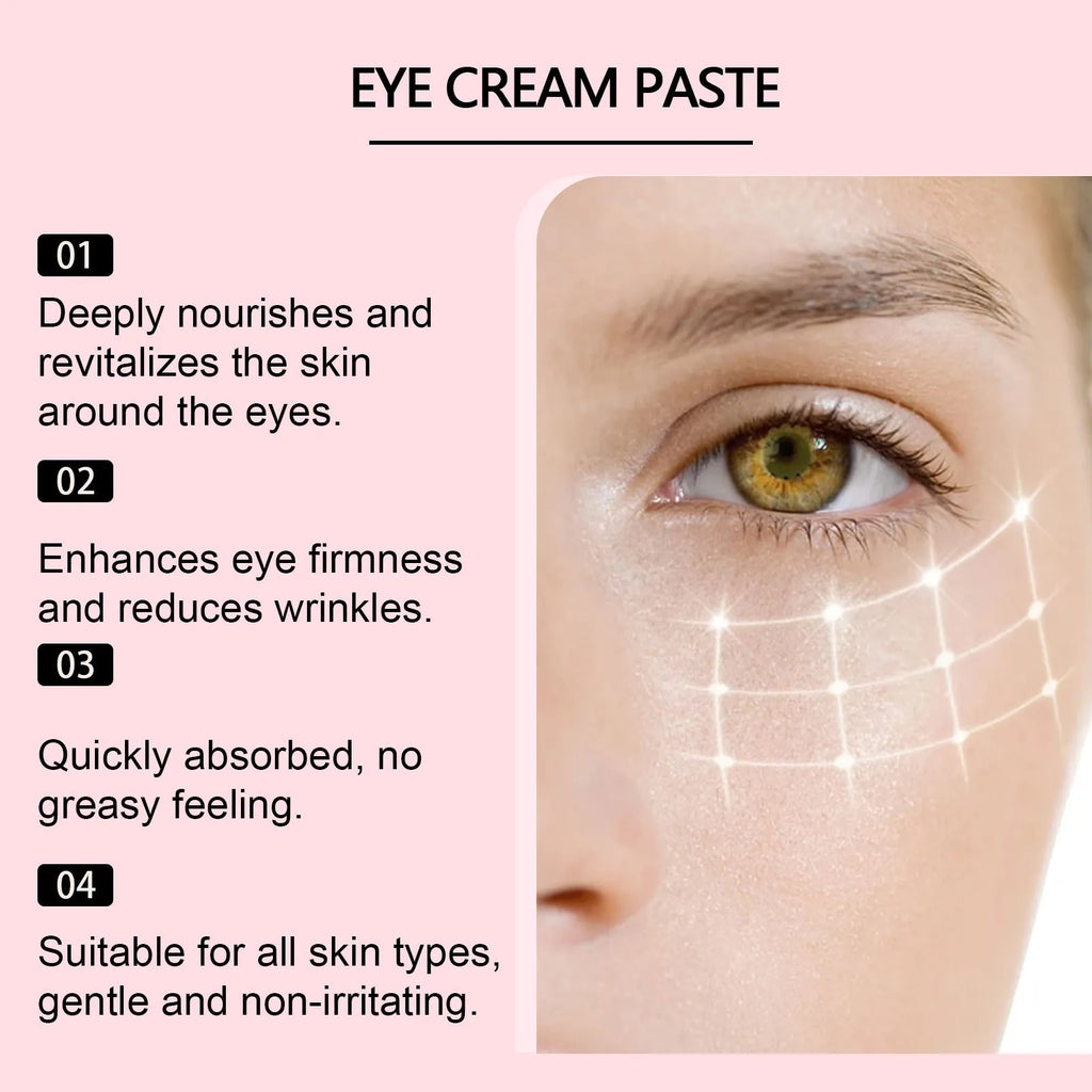 10ml eye cream set of ten individual 1ml single-use sachets with hyaluronic acid and polypeptide for eye and neck skincare