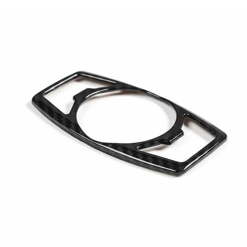 Black carbon fibre decorative patch for Ford F150 Wild Horse headlight control panel