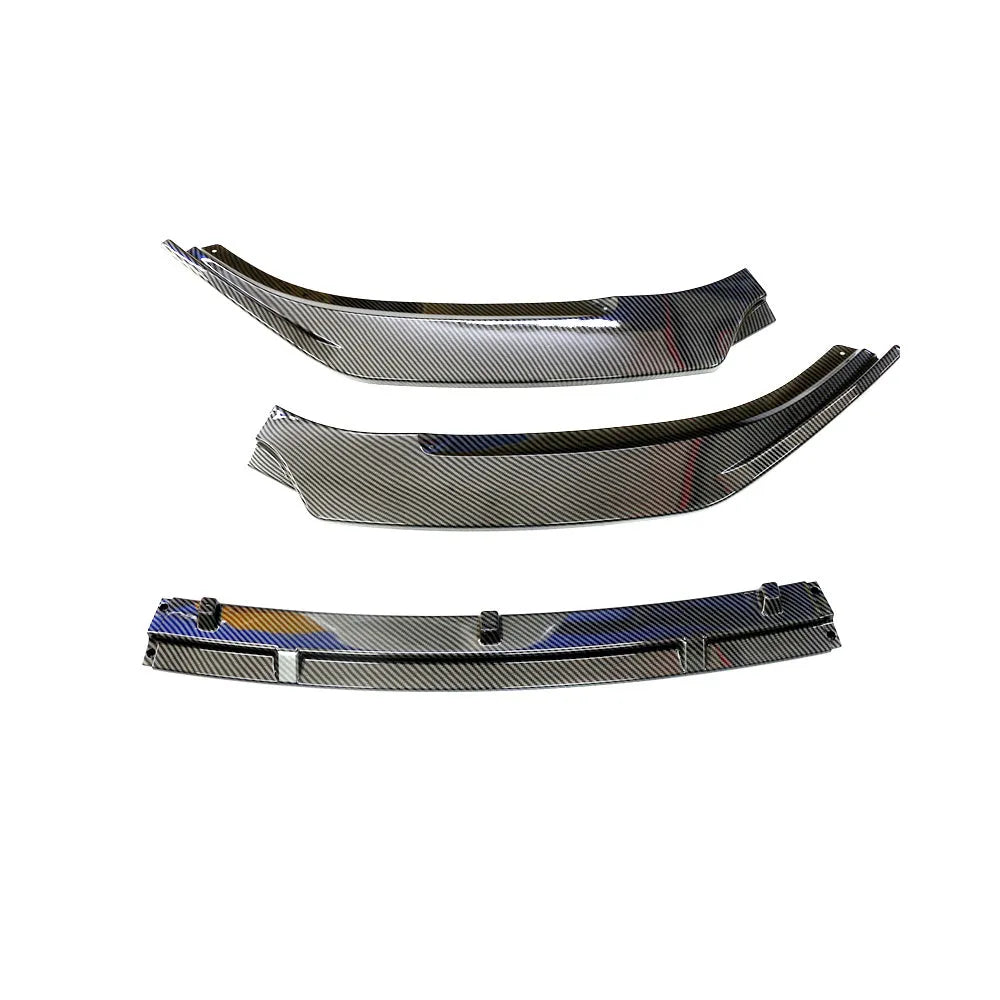 DK three-section front shovel car diffuser for BMW M3 M4 tail conversion in carbon fibre finish.