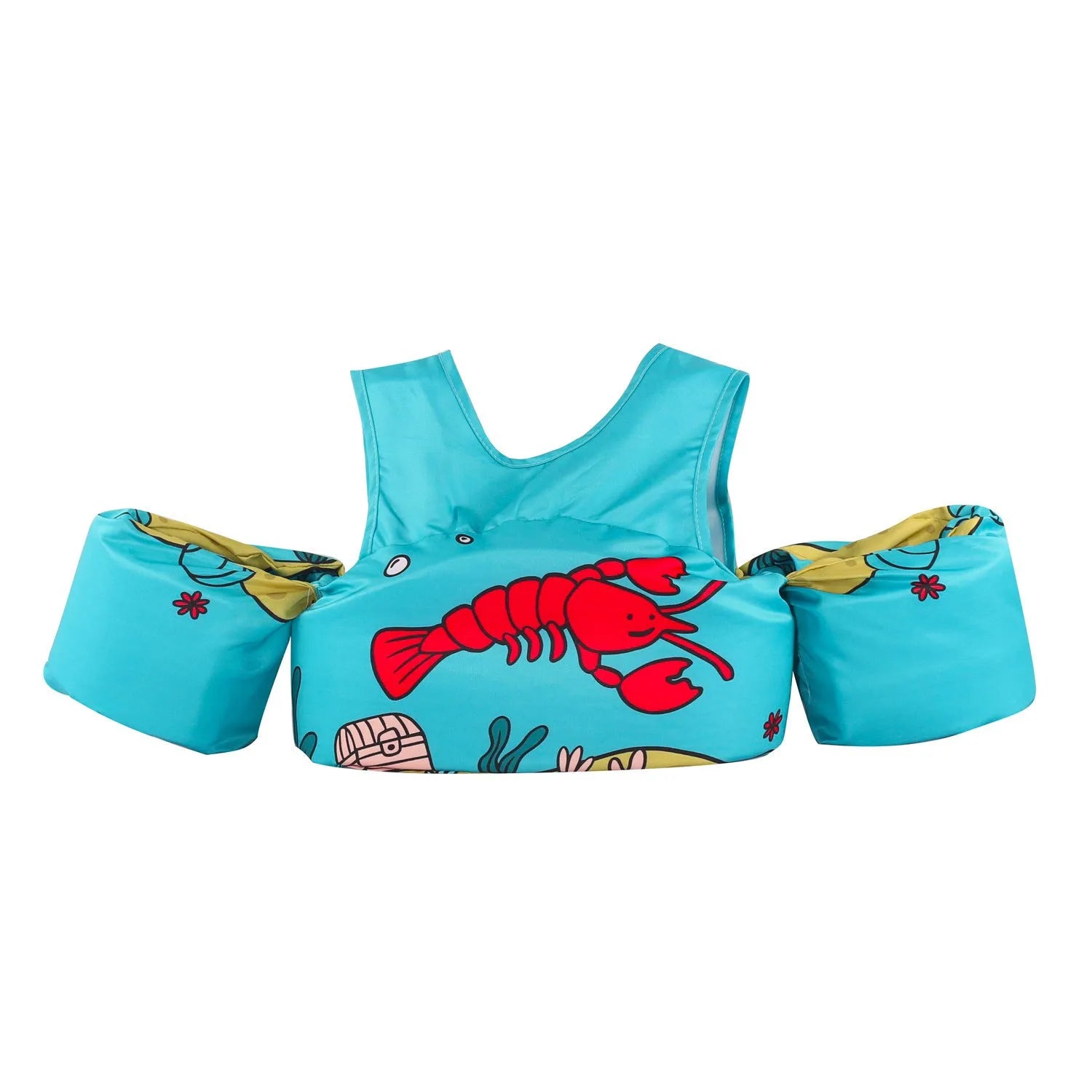 Cartoon design children's swimming arm bands in various colourful patterns including watermelon pineapple and blue crab