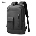 Men's Oxford cloth backpack in solid colour with sewing line detail for business travel