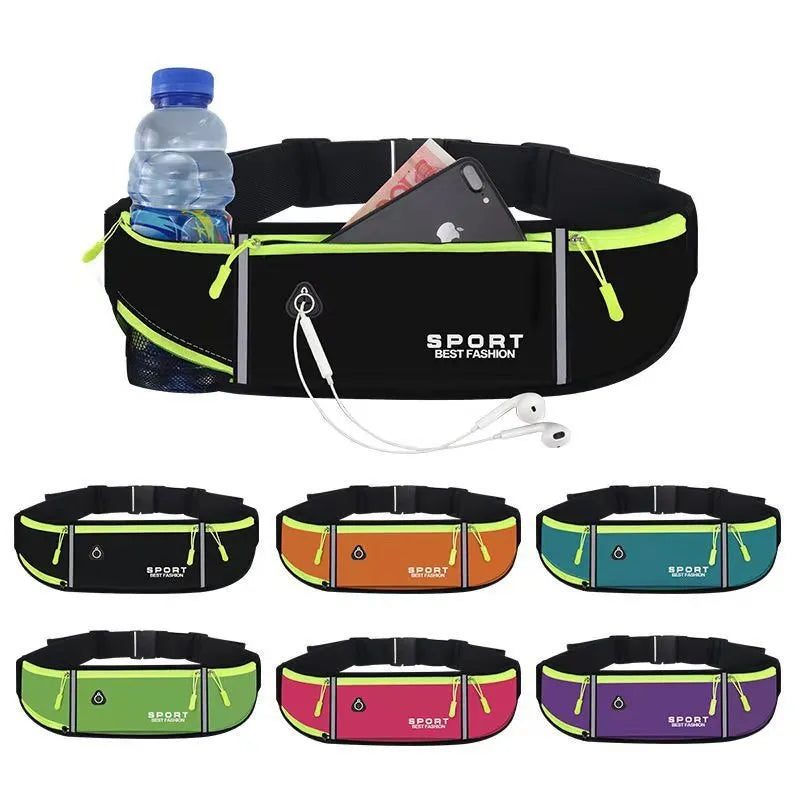 Waterproof running belt bag in multiple colours with anti-theft design for outdoor exercise