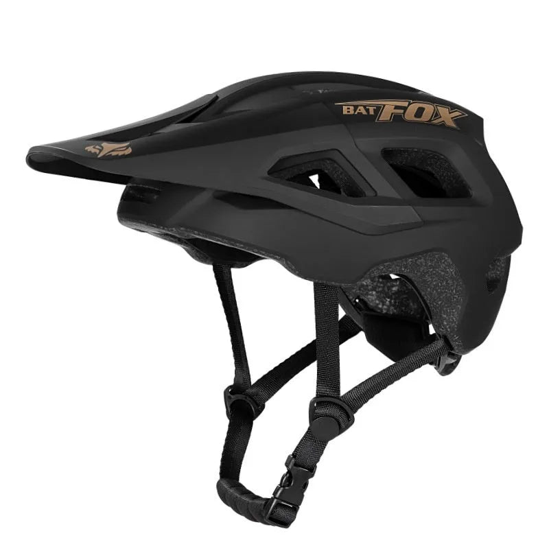 Mountain bike helmet with removable brim in multiple colour options showing ultra light PC EPS construction