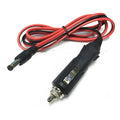 12V car cigarette lighter charging cable with DC5.5 plug and 1.2 metre black cable