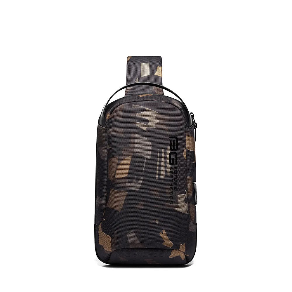 Men's business shoulder bag with USB charging port in Oxford cloth