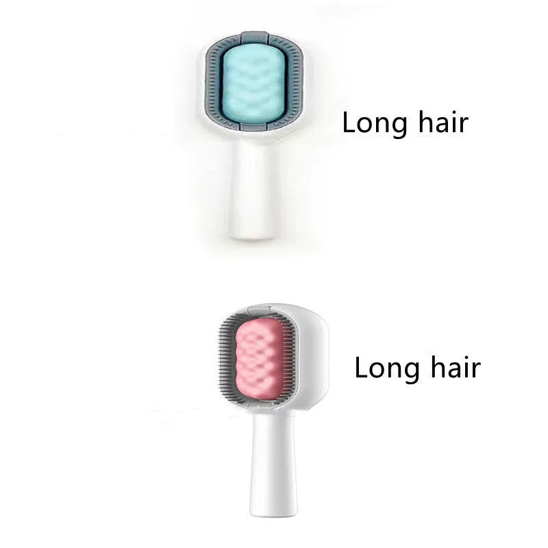 Green plastic pet hair removal comb with disposable adhesive wipes for cats and dogs