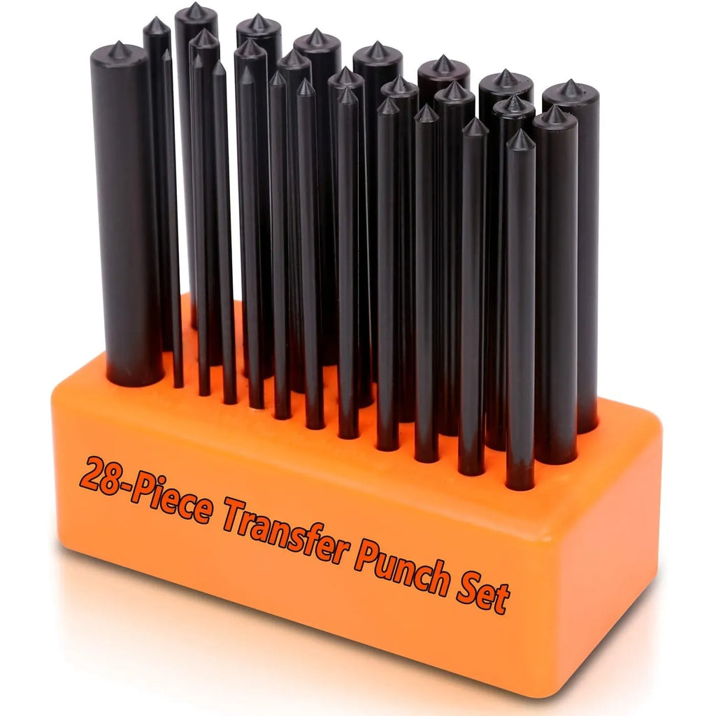 Orange alloy plastic punch needle tool with metal head for tufting textiles