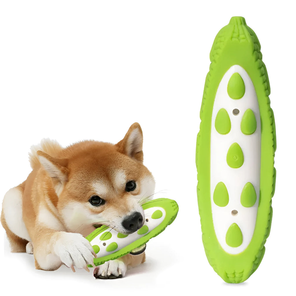 Green and purple meat-scented simulation dog toy resistant to biting in two size options