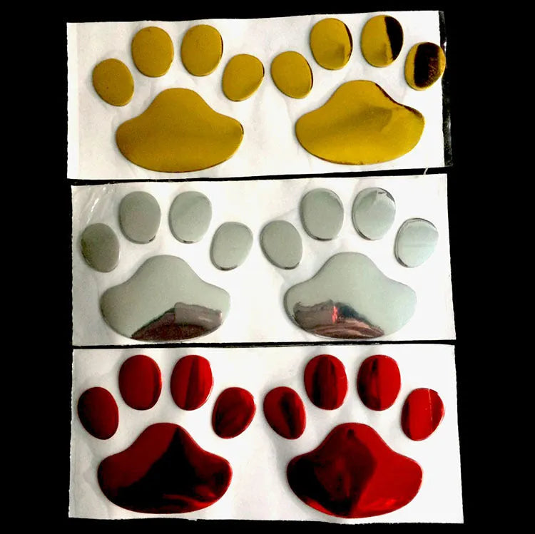 PVC car sticker with hand-shaped brush and footprint design for bumper scratch coverage