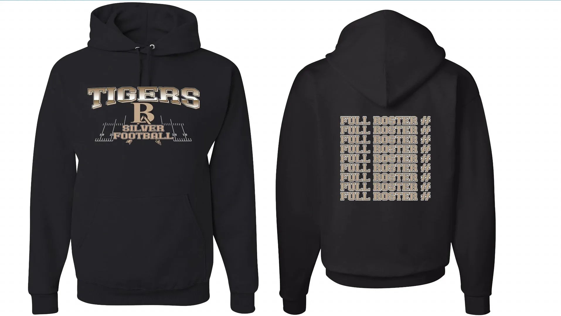 Black drop-shoulder leisure hoodie on a hanger, showing relaxed fit and long sleeves.