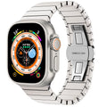 Stainless steel one bead bamboo joint watch strap for Apple Watch with butterfly clasp in assorted colours