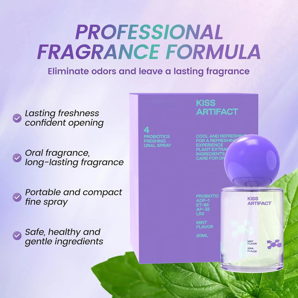 20ml portable oral spray bottle with hydrating probiotics formulation for household body care