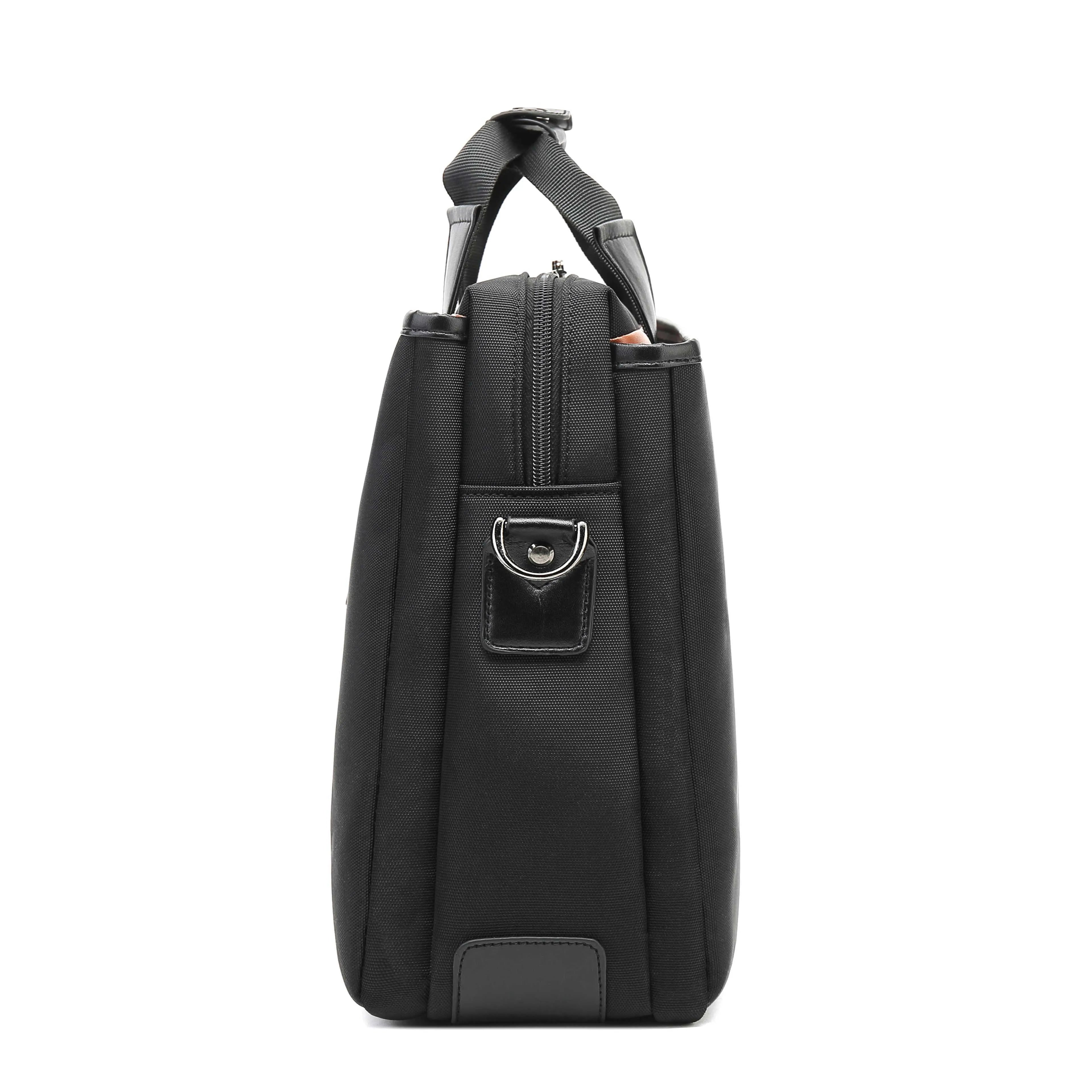 Black single-shoulder laptop backpack 15 inch Oxford cloth with soft handle for business use