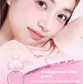 Compact blush makeup product with shimmer powder in nude colour options