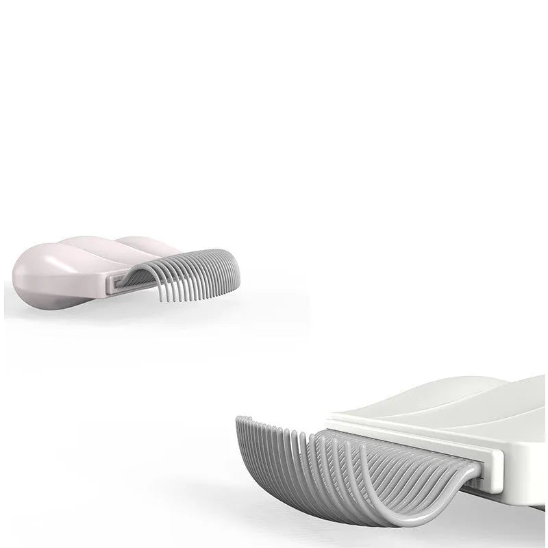 Paw Soft pet deshedding brush in blue, pink, or white with 4-row silicone bristles