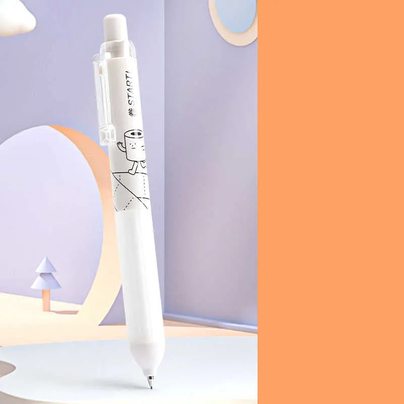 White and black automatic pencils with 0.5mm tips and a cloud-shaped grip area.
