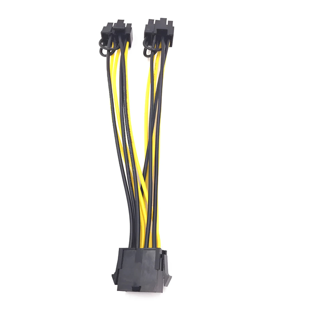 8PIN to dual 8PIN y-splitter power cable for graphics card, 21cm length, oxygen-free copper