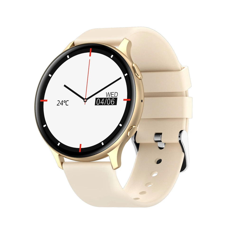 Smart Bluetooth call heart rate blood oxygen sleep monitoring smartwatch with 1.32 inch TFT screen and black silicone strap