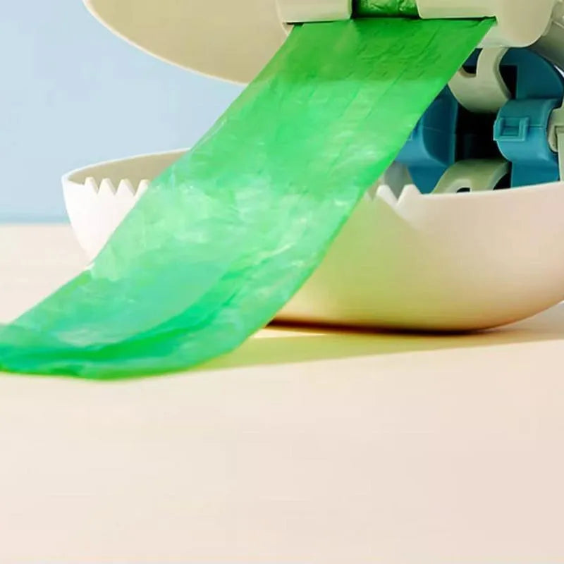 Blue dog pooper scooper with cloud-shaped jaw and comfortable grip handle for outdoor waste pickup