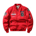 Slim-fit men's stand collar coat with retro embroidery and patch pockets