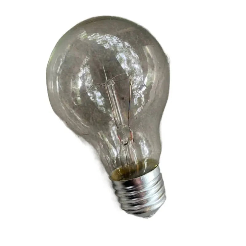 Old-fashioned incandescent tungsten bulb with E27 screw base, 220V, clear glass