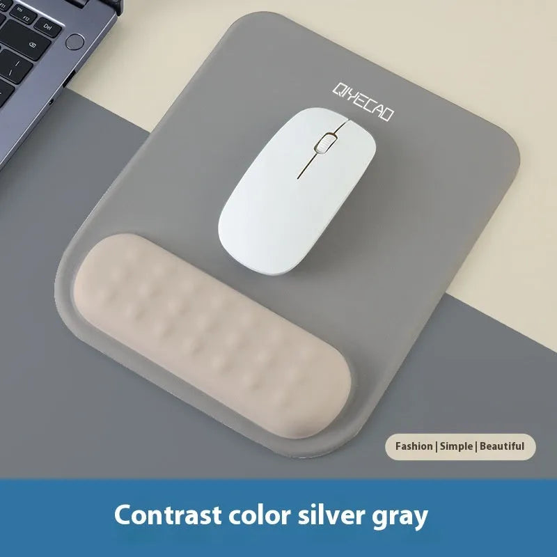 Ergonomic cloth silicone mouse pad with wrist support in multiple colour patterns