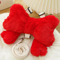 Pet bow chest strap traction rope in pink, size M, on a small dog with cute bow on back