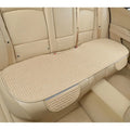 Linen plaid car cushion set with hemming edge in choice of three colours for four seasons universal use