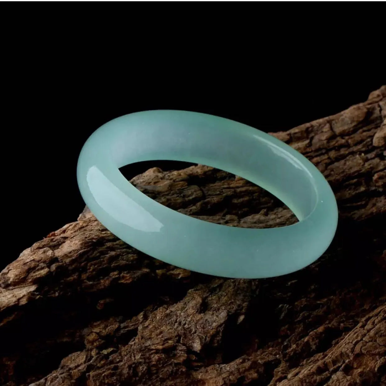 Oil cyan light green jade bracelet for women with modern design and adjustable sizing