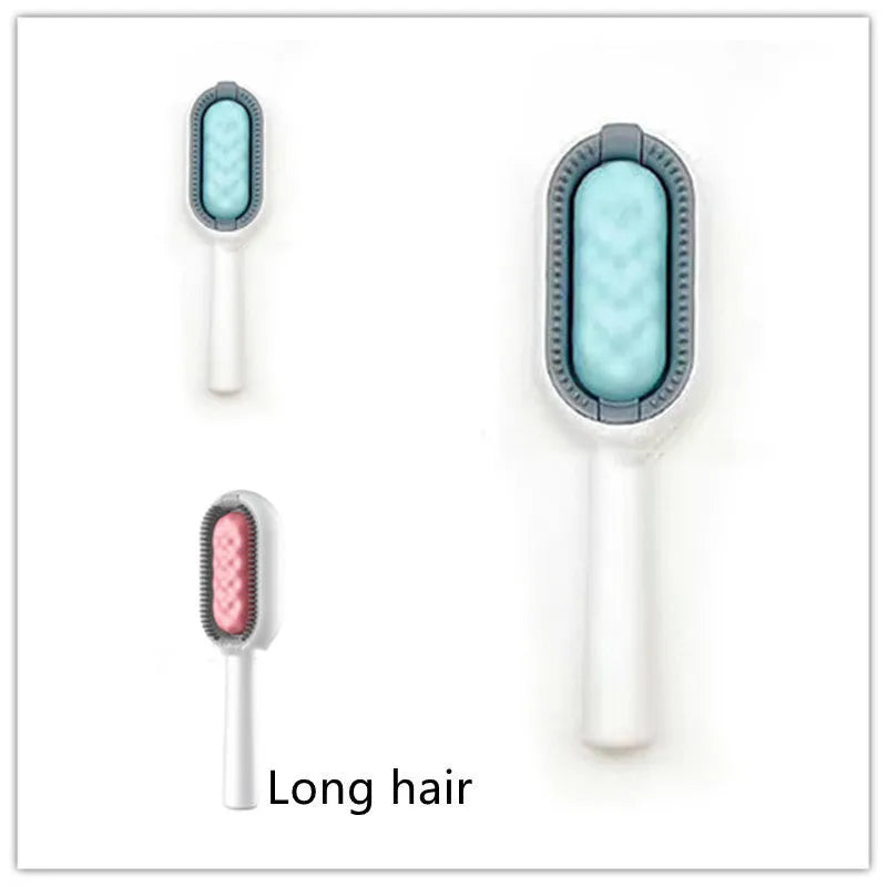 Green plastic pet hair removal comb with disposable adhesive wipes for cats and dogs