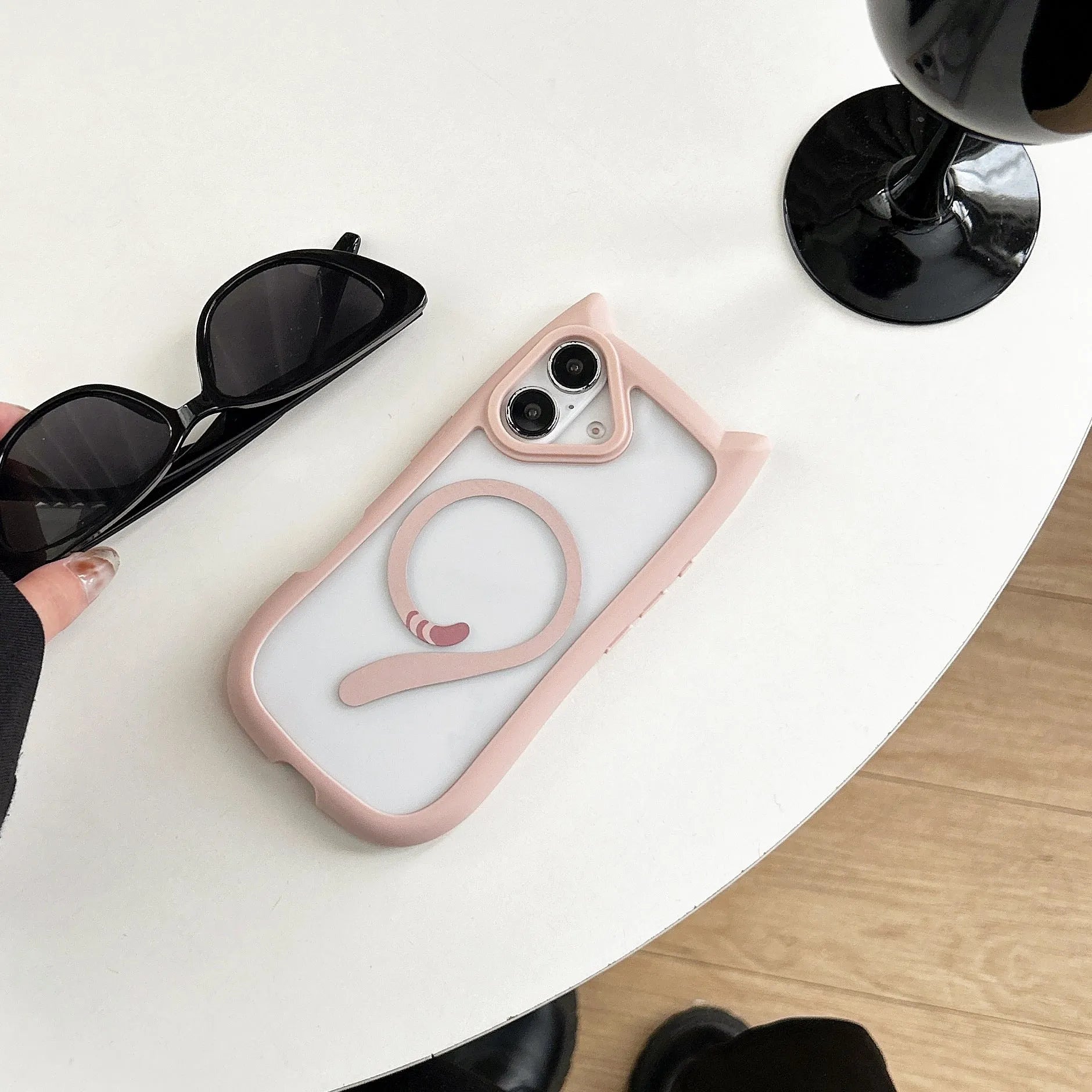 Transparent acrylic TPU phone case with magnetic suction for IPhone 17 series devices