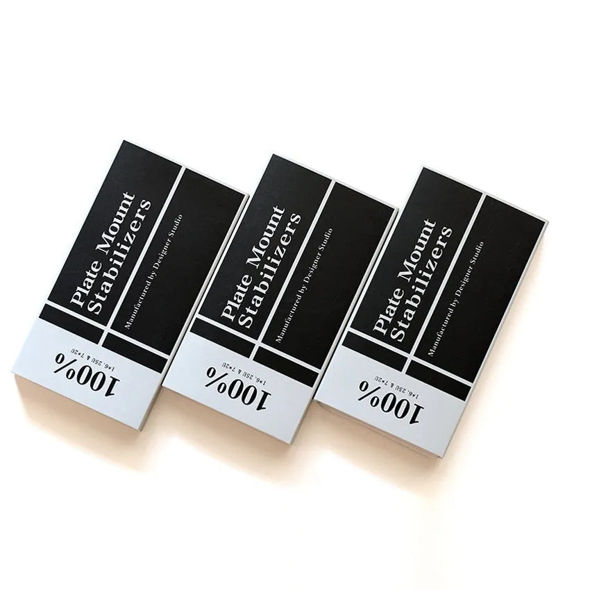 Keyboard shaft mechanical keyboard stabiliser accessories kit in black and white for 6.25U and 7U sizes.