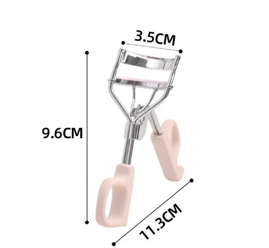 Lightweight eyelash curler with scissor handle in pink or purple colour options