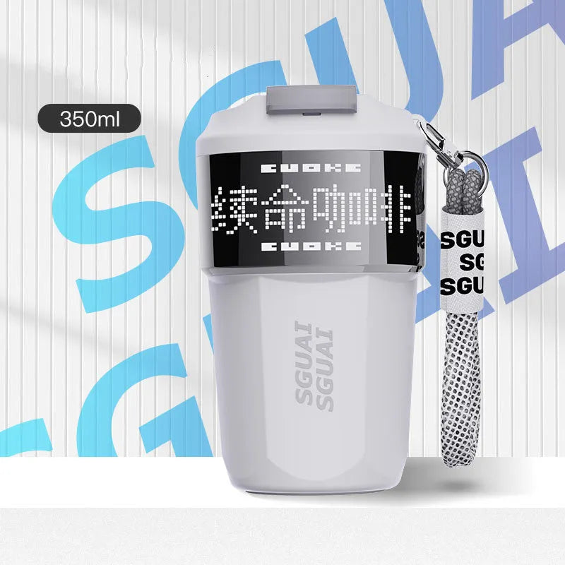 316 stainless steel portable coffee cup with 50ml capacity in Japanese style, showing colour options.