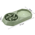 Blue slow feeder dog bowl with puzzle design and non-slip base for small medium dogs